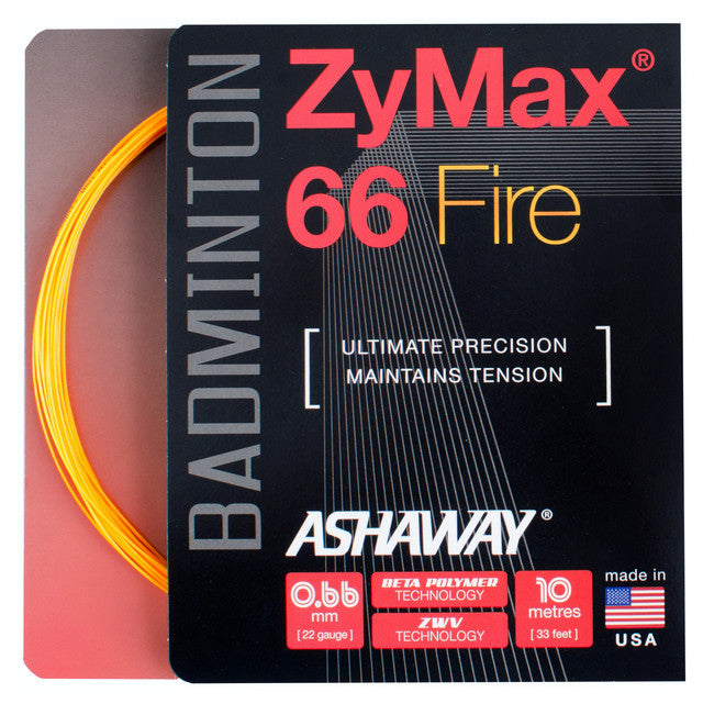 Ashaway Zymax 66 Fire Badminton String Set (10m)